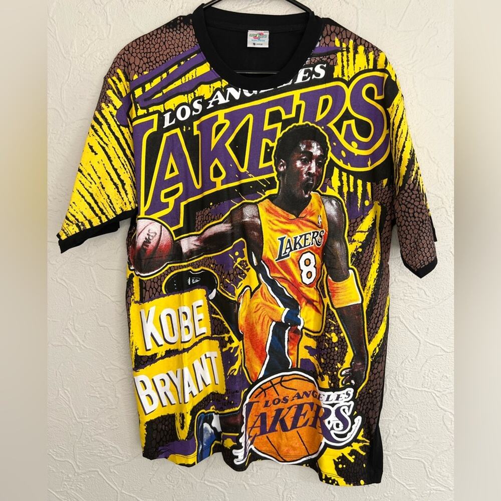 All Over Print Shirt Men's L HEAVY COTTON